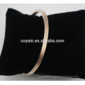 Wholesale Round Stainless Steel narrow rose gold bangles for women